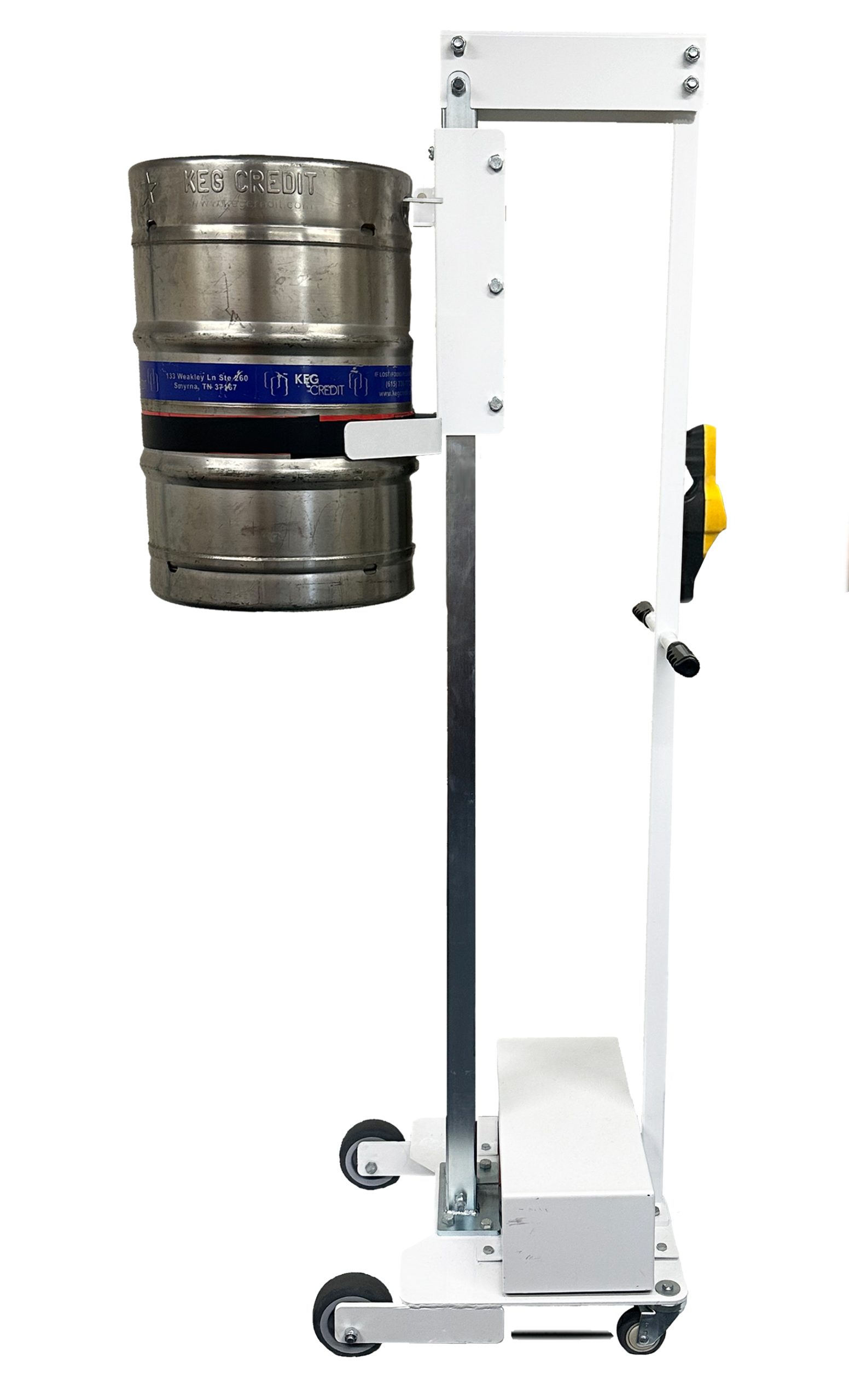An image of a keg lifter designed and sold by A Head for Profits