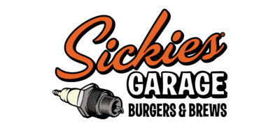 Sickies Garage Burgers and Brews Affiliate Logo