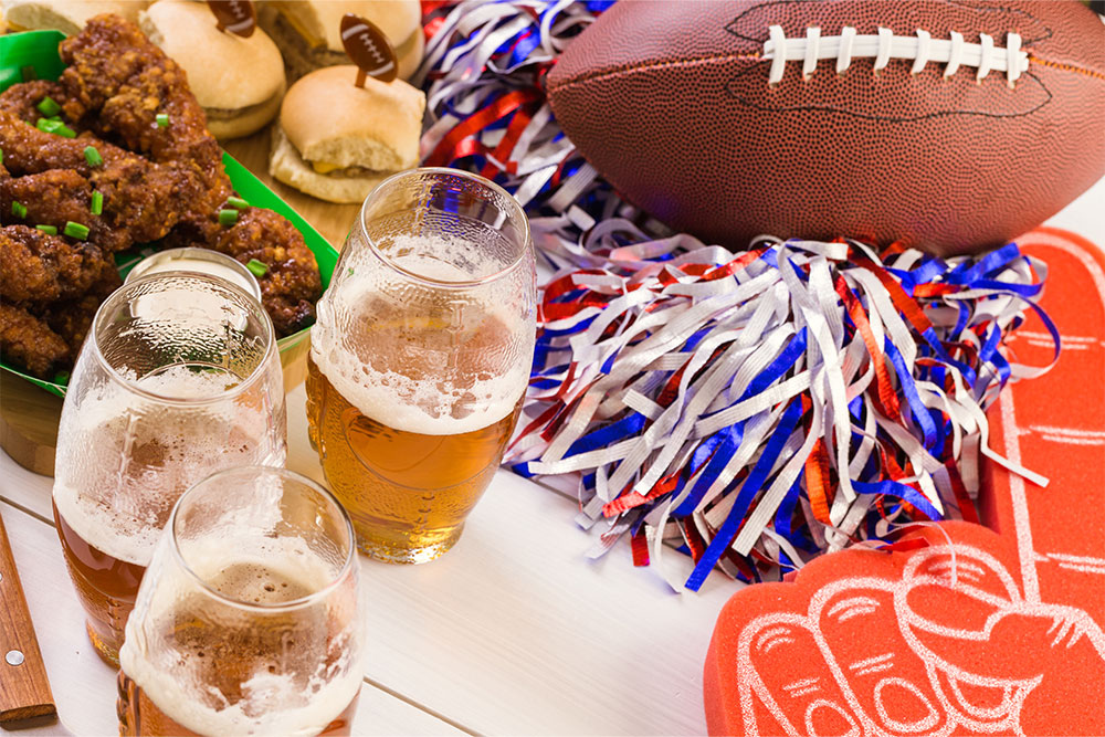 A spread of bar promotion ideas/football promo ideas for football season.
